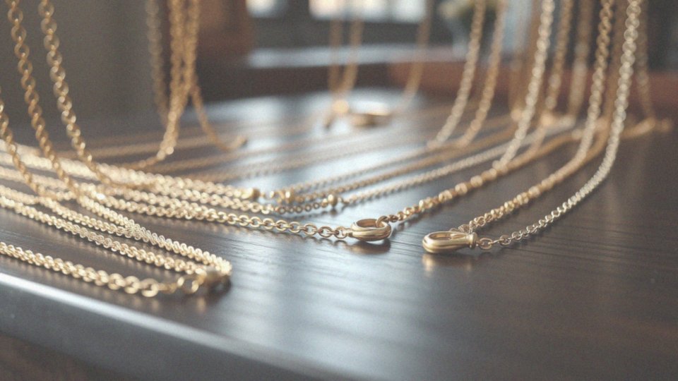 Jakie są popularne sploty złotych łańcuszków damskich?