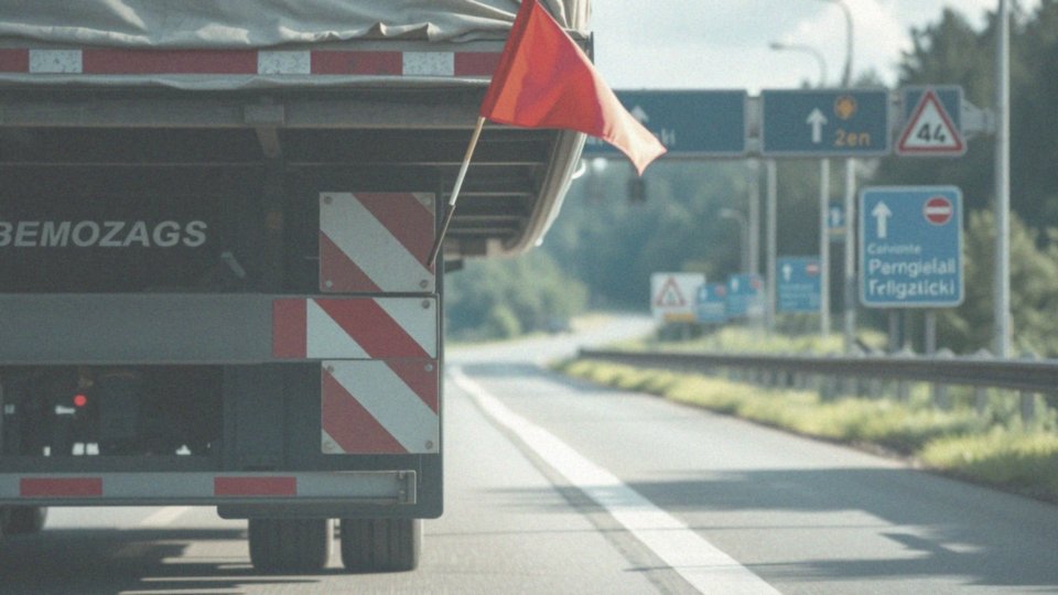 Jakie elementy używa się do oznakowania ładunku wystającego?