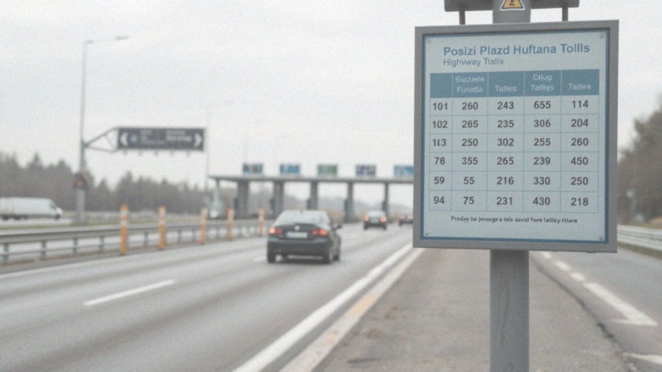 Jakie informacje można znaleźć w tabeli opłat za autostrady w Polsce?